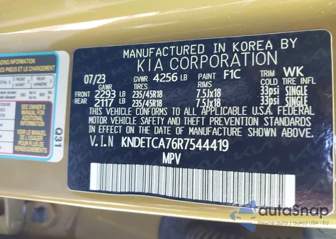 2024 Kia Seltos Sx Turbo z USA, uszkodzony, nr VIN KNDETCA76R7544419